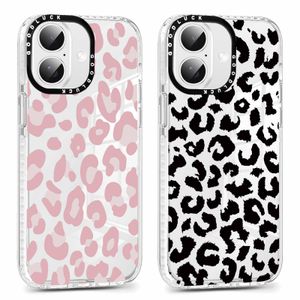 RUMDEY Paquete de 2 fundas de guepardo para Apple iPhone 13/iPhone 14 de 6.1 pulgadas, transparentes