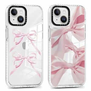 RUMDEY Paquete de 2 fundas de guepardo para Apple iPhone 13/iPhone 14 de 6.1 pulgadas, transparentes