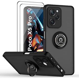 QUIETIP Funda compatible con Xiaomi Poco X5 Pro 5G con protector de pantalla, TPU + policarbonato