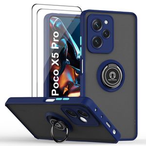 QUIETIP Funda compatible con Xiaomi Poco X5 Pro 5G con protector de pantalla, TPU + policarbonato