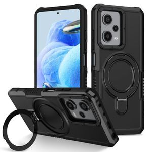 YOUULAR Funda de teléfono con soporte para Xiaomi Redmi 13C PC duro+TPU suave+soporte Fulcrum Funda