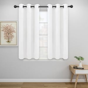 Easy-Going - Cortinas opacas para el dormitorio, aislamiento térmico, unicolor, con ojales y