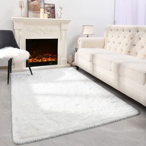 Espiraio - Alfombras peludas color verde para dormitorio, sala de estar, súper suaves y mullidas