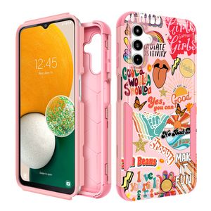 Plakill Funda protectora 3 en 1 para teléfono Galaxy A14 5G, bonita funda de diseño a prueba de