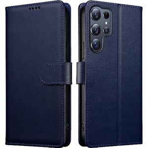 iWEOCO Funda tipo cartera para Samsung S23 de piel auténtica con soporte antirrobo de bloqueo RFID,
