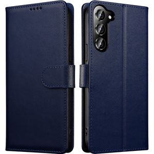 iWEOCO Funda tipo cartera para Samsung S23 de piel auténtica con soporte antirrobo de bloqueo RFID,