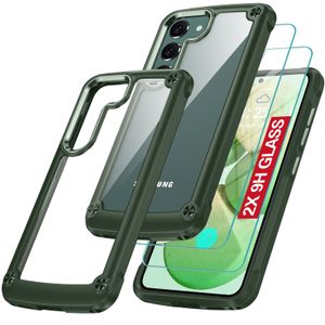 Oterkin Funda para Samsung Galaxy S23, tecnología antiamarilleo, con 2 protectores de pantalla de