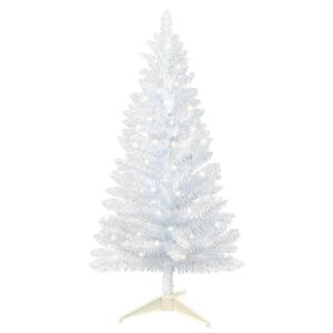 Árbol de Navidad artificial azul iluminado de 4 pies, no preiluminado, pinos de oropel azul con