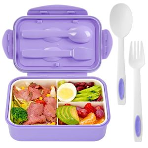 Cajas Bento para adultos – Contenedor de almuerzo Bento de 37.2 fl oz para niños con cuchara y