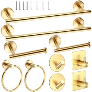 Juego de 10 piezas de accesorios de baño mate SUS304 juego de colgadores de baño de 16 pulgadas,