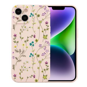 RALEAVO Funda floral para iPhone 13, diseño de ramas de flores, bonita funda para niñas y mujeres,