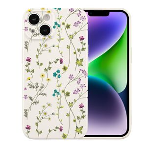 RALEAVO Funda floral para iPhone 13, diseño de ramas de flores, bonita funda para niñas y mujeres,