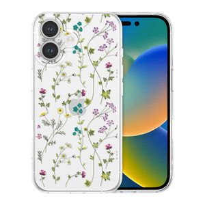 RALEAVO Funda floral para iPhone 13, diseño de ramas de flores, bonita funda para niñas y mujeres,