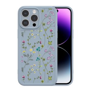 RALEAVO Funda floral para iPhone 13, diseño de ramas de flores, bonita funda para niñas y mujeres,