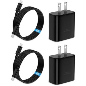 Cargador Samsung de 45 W USB-C súper rápido con cable de carga tipo C de 6 pies para Samsung Galaxy