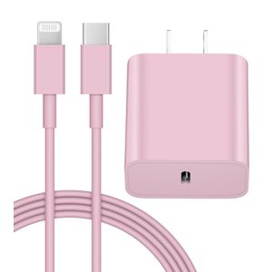 Cargador rápido para iPhone 14 13 12 [certificado MFi] Cargador de pared USB C de 20 W PD con cable