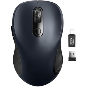 Trueque Mouse inalámbrico para laptop, mouse ergonómico de computadora de 2.4 GHz con botones de
