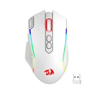 Redragon M810 Pro - Mouse inalámbrico para juegos, 10000 DPI con cable/inalámbrico con llave de