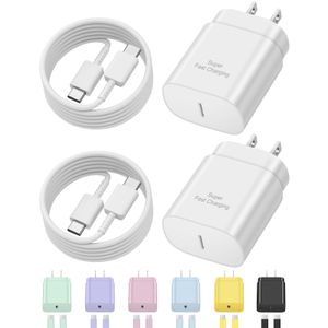 Samsung Cargador rápido de 25 W tipo C cargador de pared súper rápido para Galaxy S23 S22 S21 S21