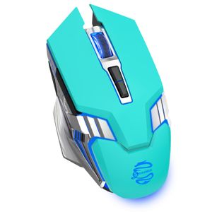 Ratón Bluetooth, mouse inalámbrico para juegos, mouse silencioso recargable de 800 mAh con tres