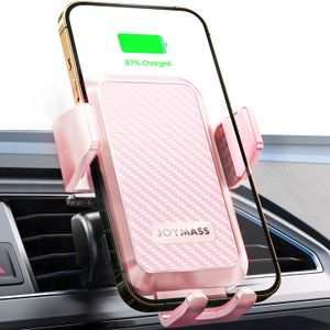 Cargador inalámbrico para automóvil, JOYMASS de 15 W, carga rápida, sujeción automática, cargador de