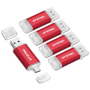 THKAILAR Unidad flash USB C de 64 GB 128 GB 256 GB 512 GB 2 en 1 OTG USB 3.0 unidad de pulgar,
