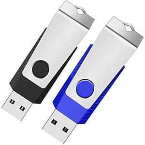 Memoria USB 2.0 de 2 GB, paquete de 2 unidades de memoria Wooolken Thumb Drive con luz LED y