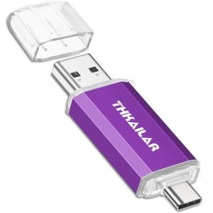 THKAILAR Unidad flash USB C de 64 GB 128 GB 256 GB 512 GB 2 en 1 OTG USB 3.0 unidad de pulgar,