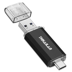 THKAILAR Unidad flash USB C de 64 GB 128 GB 256 GB 512 GB 2 en 1 OTG USB 3.0 unidad de pulgar,
