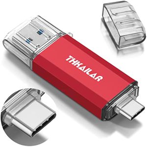 THKAILAR Unidad flash USB C de 64 GB 128 GB 256 GB 512 GB 2 en 1 OTG USB 3.0 unidad de pulgar,