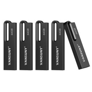 Vansuny Memoria USB 3.0 de alta velocidad impermeable de metal de 64 GB, memoria portátil para