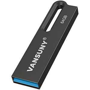Vansuny Memoria USB 3.0 de alta velocidad impermeable de metal de 64 GB, memoria portátil para