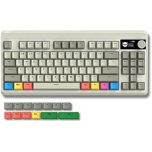 COSTOM Teclado XVX al 75% con pantalla OLED a color y teclado mecánico de perilla, teclado mecánico