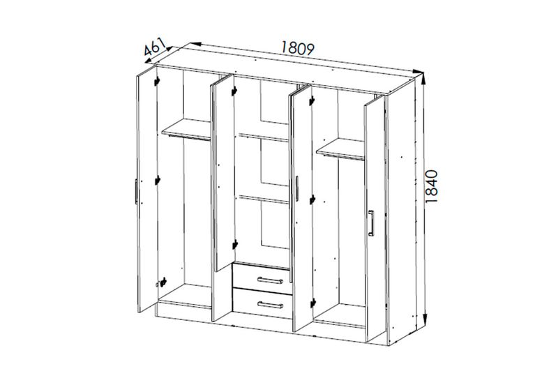 Placard-Orlandi-Bahia-3503-6-Prta-2-Caj-Wengue