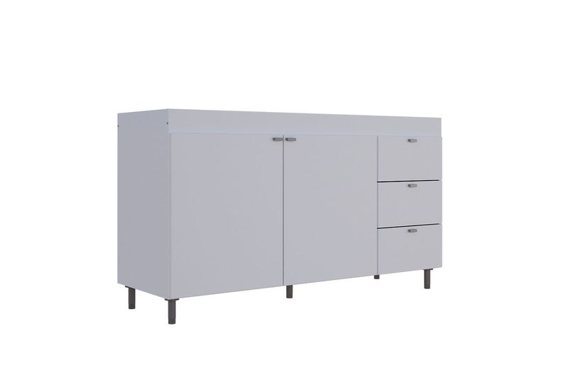Bajo Mesada Orlandi 4014 140x80x47 cm Blanco_0001_Bajo 140 - perfil - BLANCO