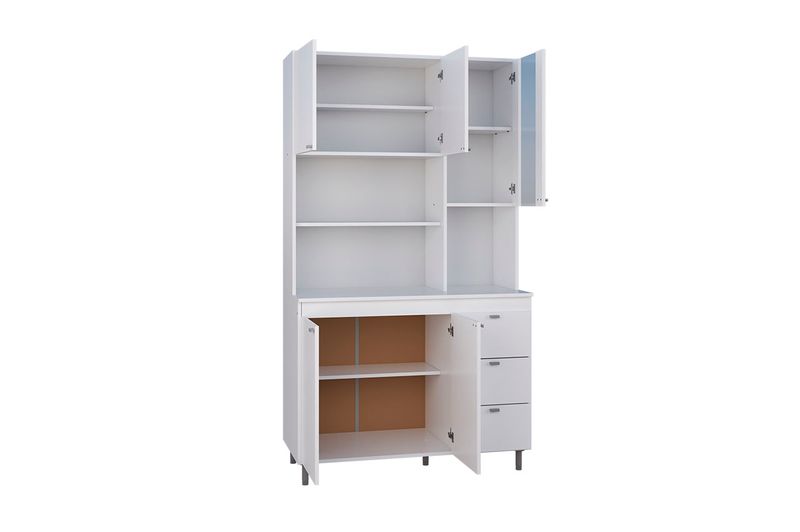 Aparador de Cocina Orlandi Kit Triple 4070 4 Ptas Blanco