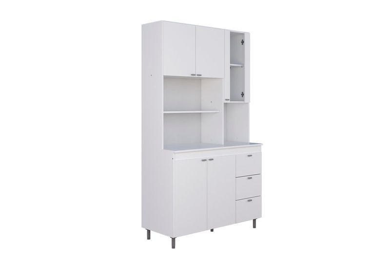 Aparador de Cocina Orlandi Kit Triple 4070 4 Ptas Blanco