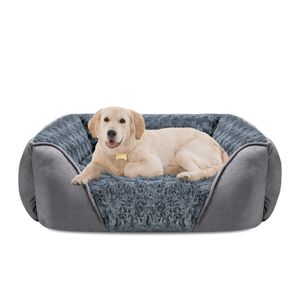 INVENHO Cama mediana para perros grandes, medianos y pequeños, cama rectangular lavable para perro,