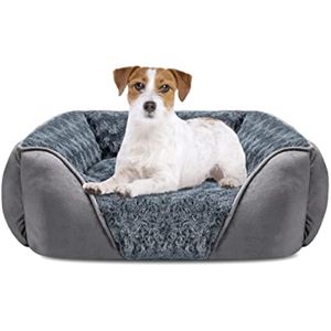 INVENHO Cama mediana para perros grandes, medianos y pequeños, cama rectangular lavable para perro,