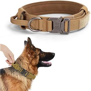Alainzeo Collar táctico para perro, collar de entrenamiento militar ajustable de nailon para perro