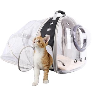 Mochila expandible para gatos, cápsula espacial transparente para perros pequeños, mochila de viaje