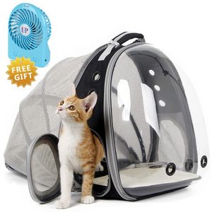 Mochila expandible para gatos, cápsula espacial transparente para perros pequeños, mochila de viaje
