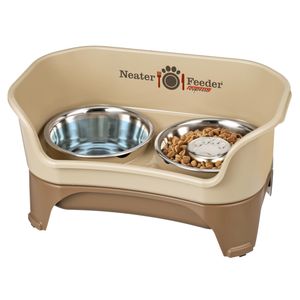 Neater Feeder Express - Comedero para perro pequeño con tazones de acero inoxidable, comedero para