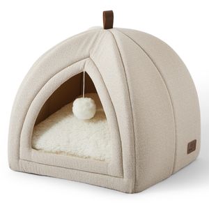 Bedsure Camas para gatos de interior – Cueva de gato 2 en 1 para gatitos y mascotas pequeñas, tienda