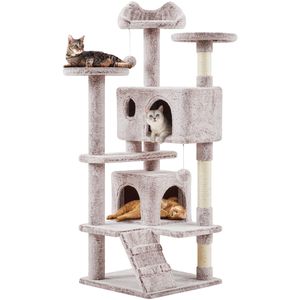 Yaheetech 51.2 pulgadas Mueble de árbol para gato Torre Muebles para que os gatos se rasquen