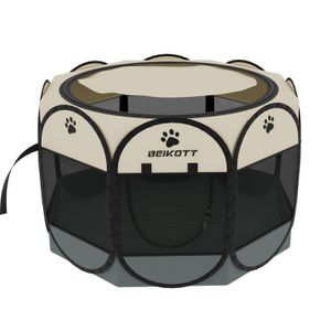 BEIKOTT Corralito plegable para mascotas, tienda de campaña portátil para cachorros, gatos, conejos,