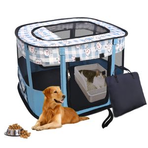 Carroza Corralito plegable portátil para mascotas, jaulas plegables para perros, gatos y conejos,