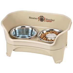 Neater Feeder Express - Comedero para perro pequeño con tazones de acero inoxidable, comedero para