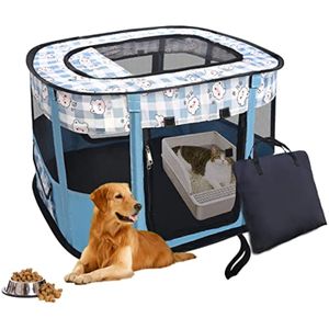 Carroza Corralito plegable portátil para mascotas, jaulas plegables para perros, gatos y conejos,