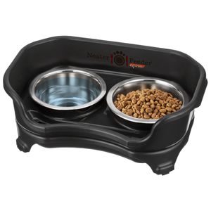 Neater Feeder Express - Comedero para perro pequeño con tazones de acero inoxidable, comedero para